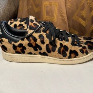 RARE Adidas Original Pony Hair Stan Smith Shoes in Leopard Print